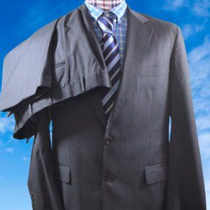 Recent Brooks Brothers 1818 Madison Saxxon made in USA slim cut suit 42L 36W